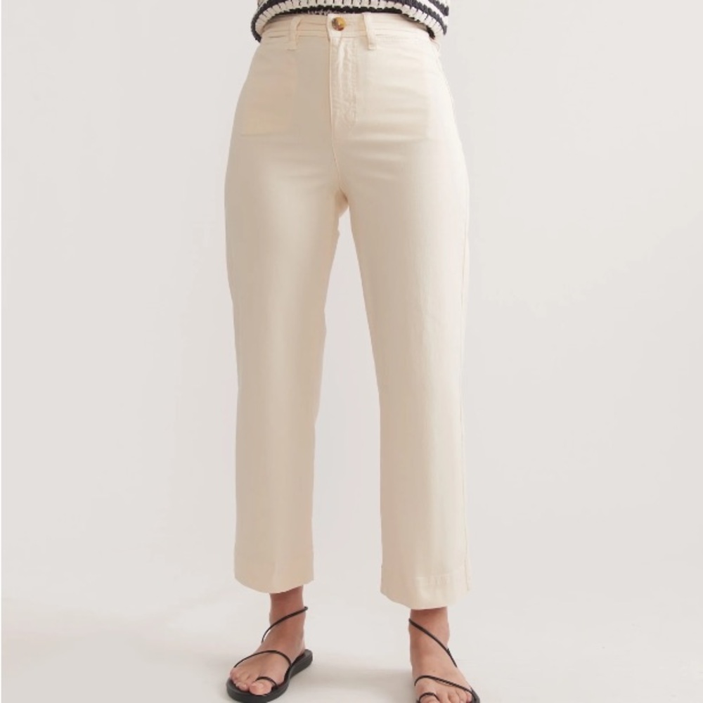 CROP PANT WOMEN light beige  by MARINE LAYER Bridget Crop Pant color Papyrus